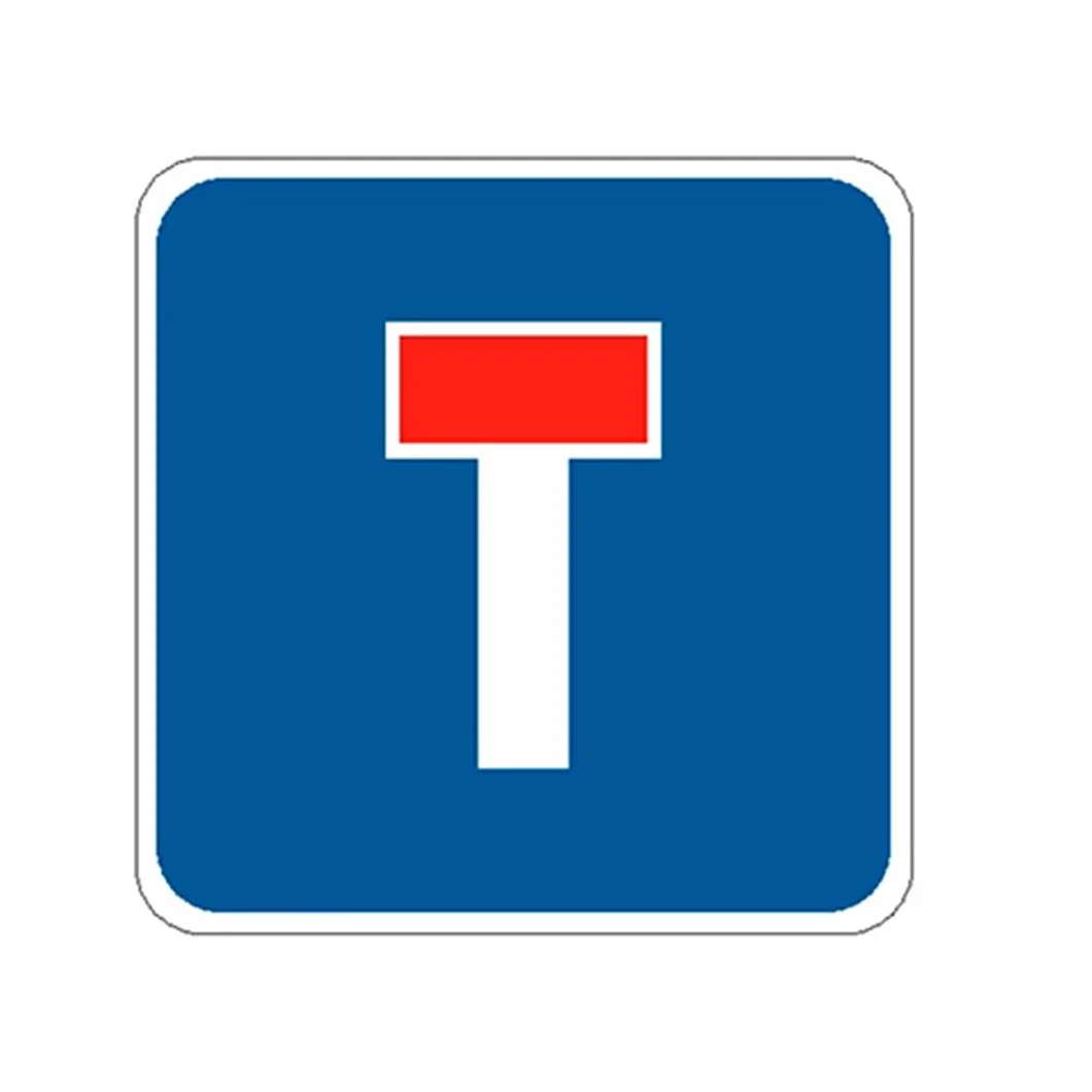 PARKING FÁCIL | Señal de Tráfico Chapa Economica | Resistente de Acero Termolacado | Señalización de Carreteras | Seguridad Vial | Máxima Visibilidad, Tamaño 50 cm (Calle sin Salida)