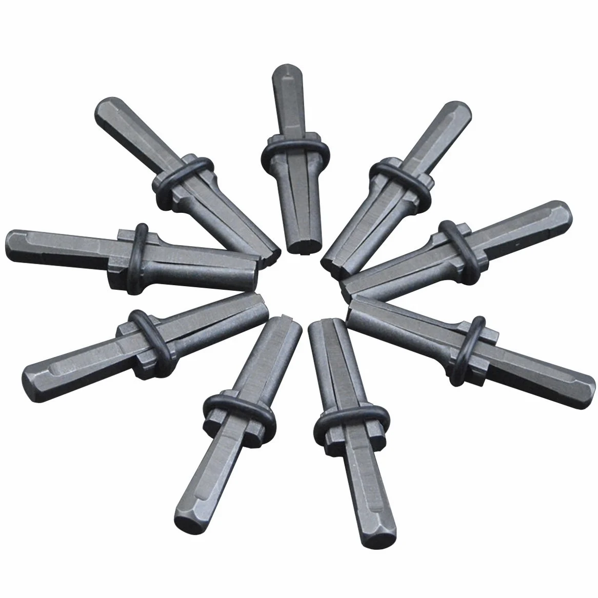 QWORK® Cuñas de cuña y plumas de grado industrial de 9/16 pulgadas para hormigón, mármol, granito, piedra, herramientas manuales (2)
