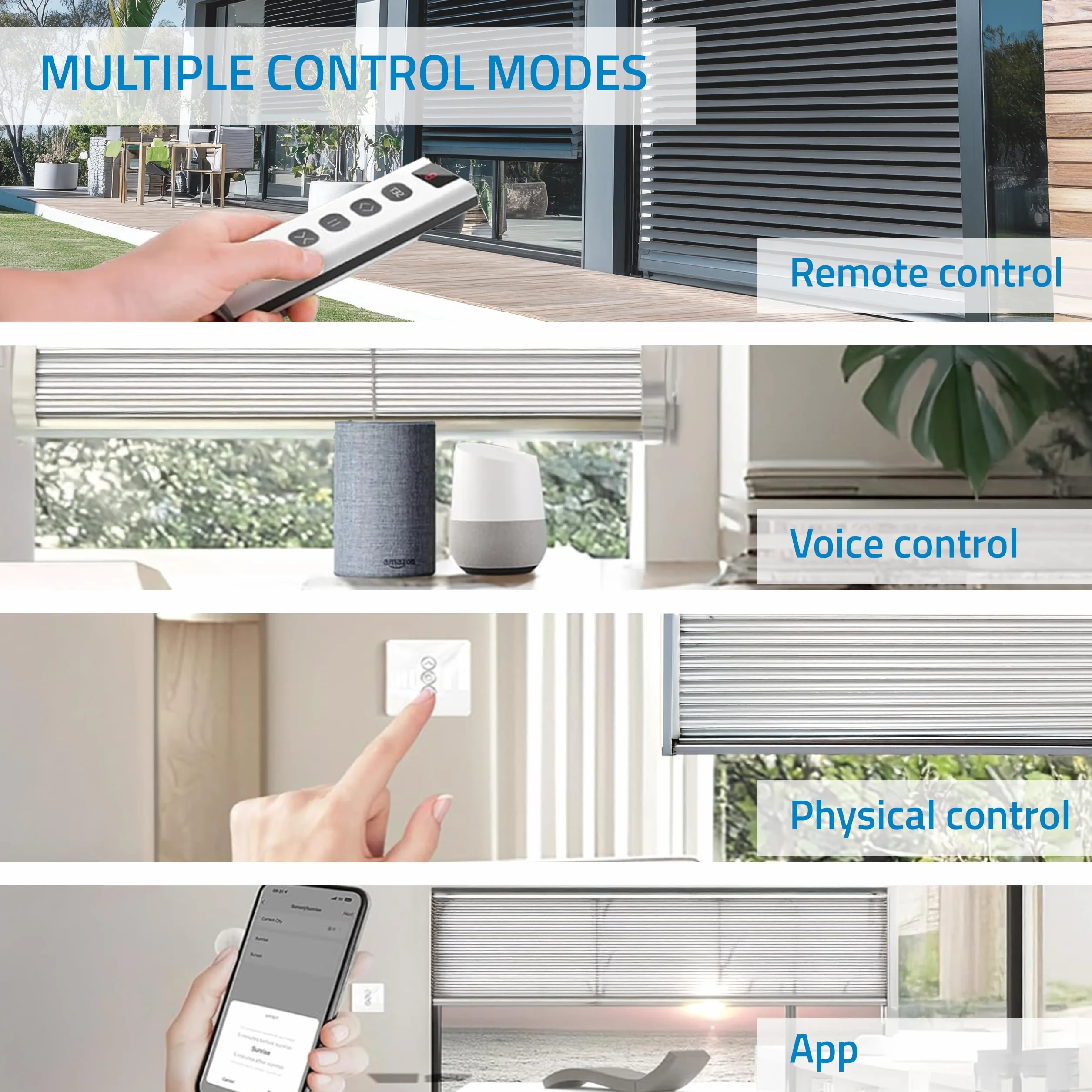NIVIAN Controlador WiFi para Motor de Persianas con Mando RF. Control Remoto App Tuya. Interruptor Persiana WiFi Programación Horaria, Temporizador y Medición de Consumo. Compatible con Alexa y Google