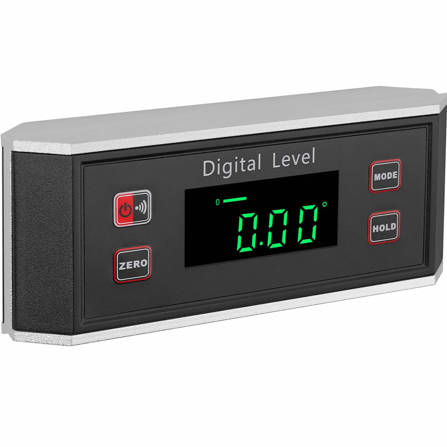 XUNTOP Inclinómetro Digital con Base Magnética con Ranura en V Buscador de Ángulo de 4 ×90 ° IP65 Impermeable Transportador de Ángulo Digital Aleación de Aluminio con 4 Unidades °% mm/m IN/FT
