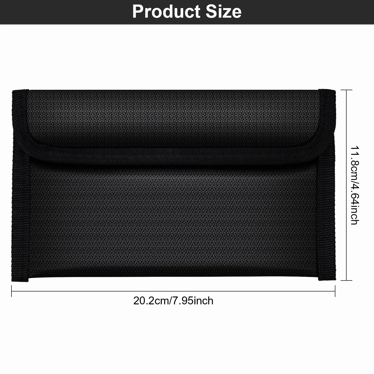 OFFCUP 4 Piezas Carteras Ignífugas 20.2x11.8 cm, Bolsa Ignífuga para Documentos Bolsa Ignífuga Impermeable Objetos de Valor, Documentos, Tarjetas, Tarjetas Bancarias y Pasaportes(Negro)