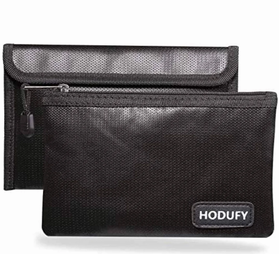 Bolsa para documentos ignífuga de 20 x 12.7CM pulgadas, juego de bolsa resistente al fuego con revestimiento de silicona, almacenamiento seguro para dinero, documentos, joyas y pasaporte