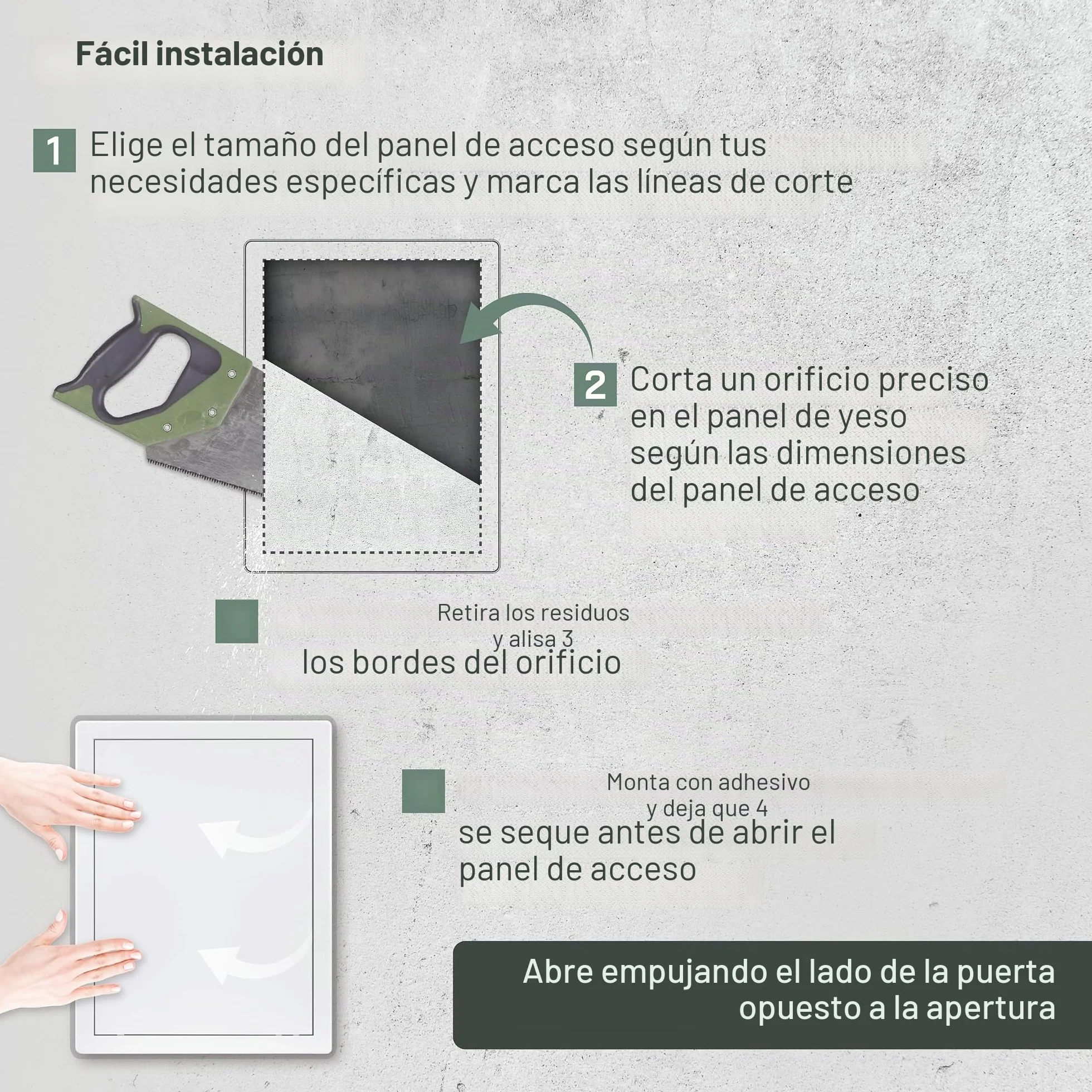 Vent Systems Panel de Acceso 300x400 Plástico ABS para Pared y Techo