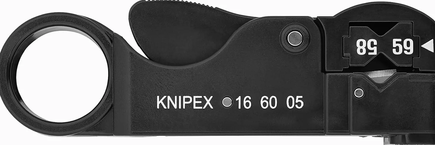 KNIPEX Pelacables para cables coaxiales en blister 105 mm, 16 60 05 SB