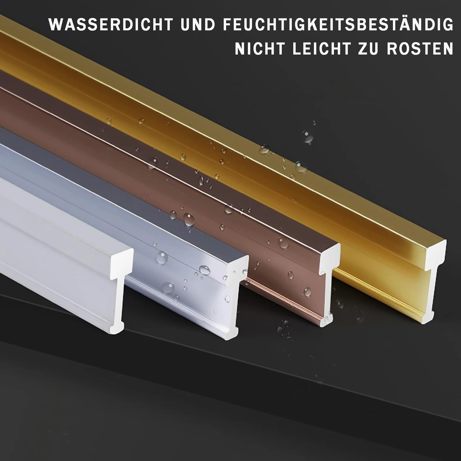 Perfil En T Para Transición De Suelo De Aluminio Para Puertas, 2 Piezas De 125cm, Ideal Para Uniones Entre Suelos Laminados Y Cerámicos, Transición Perfecta Sin Desnivel(Silber,Breite: 2.9 mm)