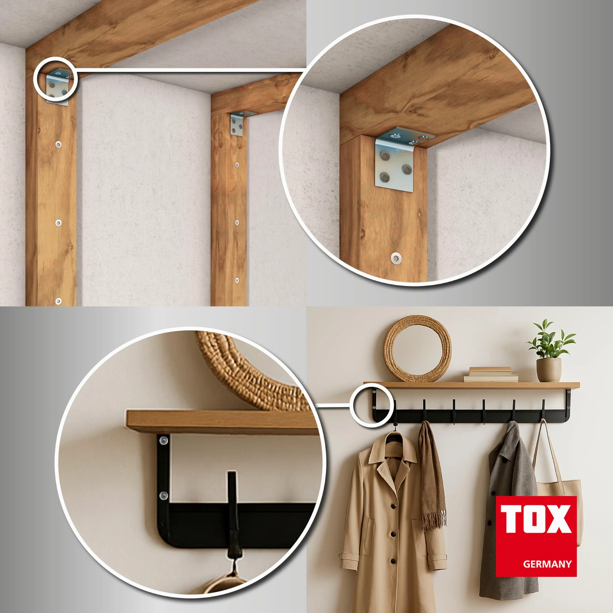 Juego de tornillos TOX L-BOXX Mini 3-5 mm, TX, rosca completa, 3 cajas encajables con 18 tamaños, total 1460 tornillos para madera. Ref. 094909172