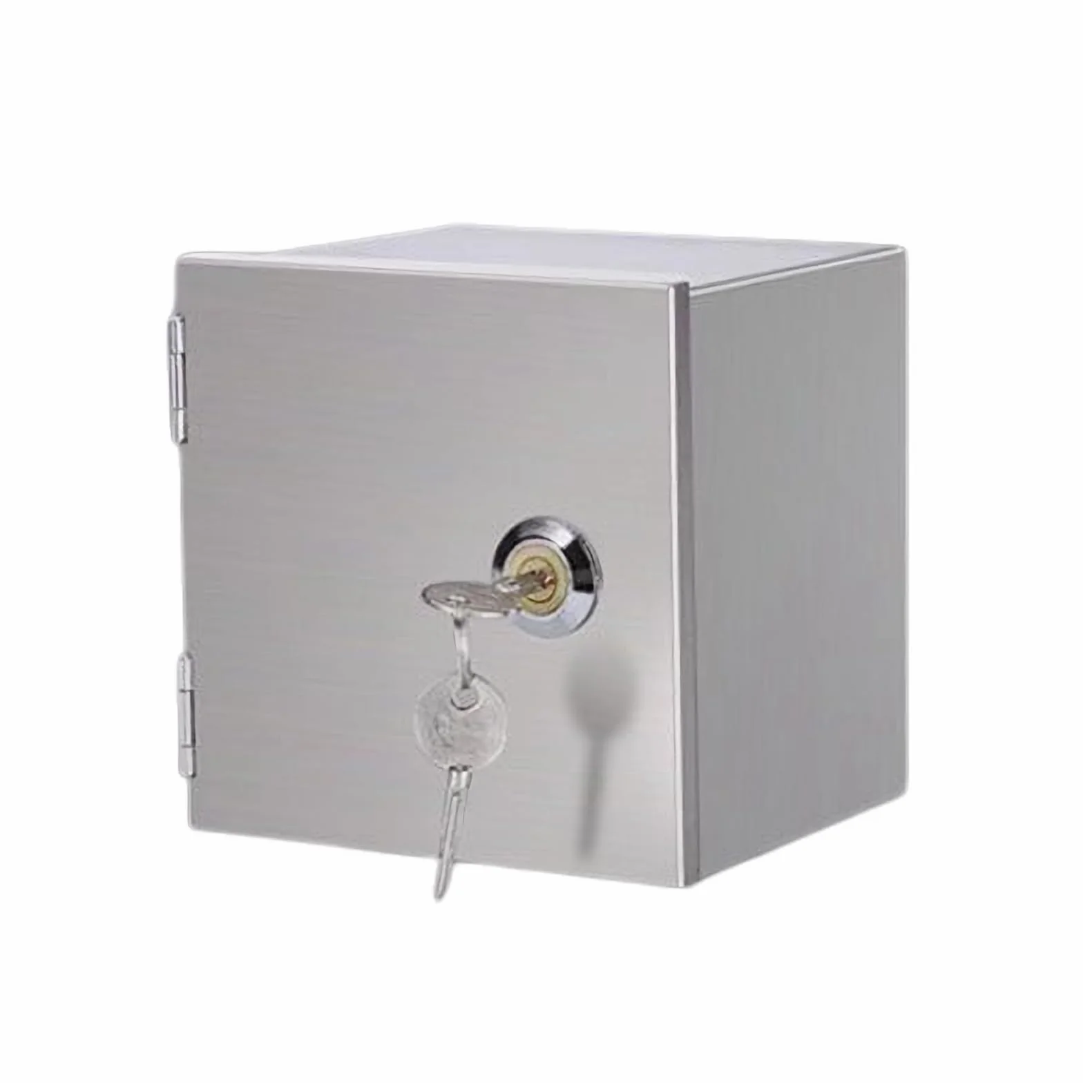 120 mm × 120 mm × 65 mm resistente al agua armario con caja de acero inoxidable, adecuado para la protección de enchufes exteriores y una fuente de alimentación segura (120 mm x 120 mm x 65
