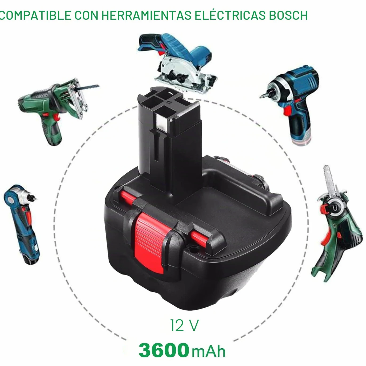 Kengdor 2X Batería de Repuesto 12V 3.6Ah Ni-MH para Bosch BAT043 BAT045 BAT120 BAT139 2607335542 2607335526 2607335274 2607335709 GSR 12-2 12VE-2 PSR 12 GSB 12VE-2 22612 23612 32612