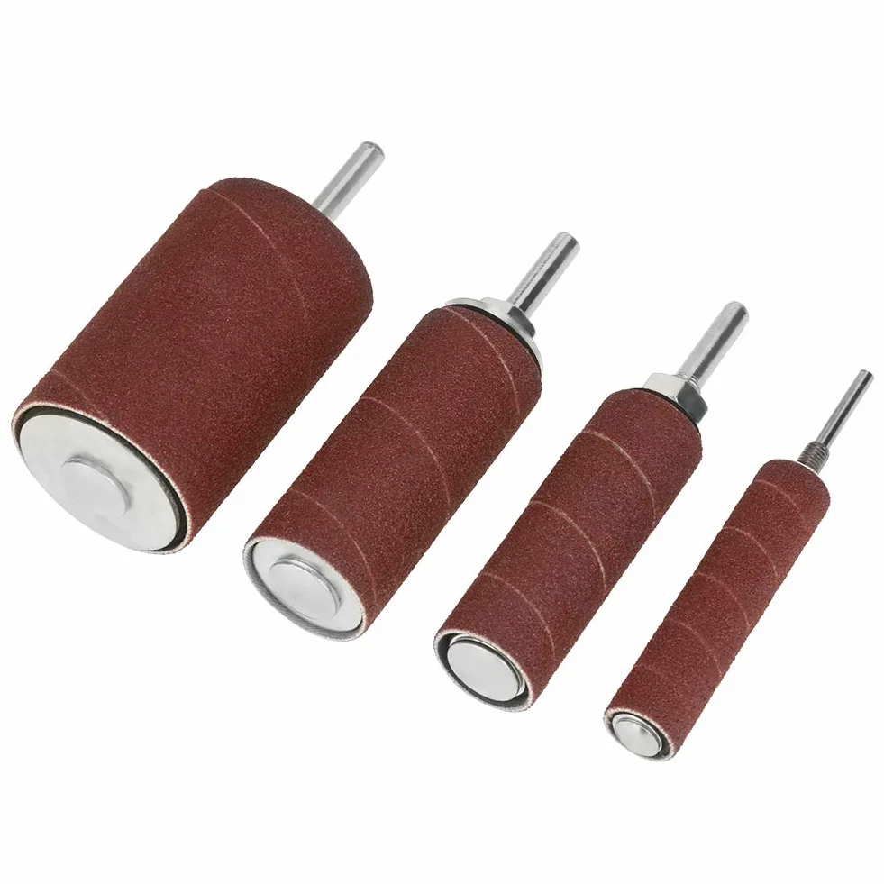 Juego de tambor de lijado de goma, kit de tambor de lijado de taladro de columna de 20 piezas, manguitos de lijado con estuche para bricolaje, carpintería, trabajo de