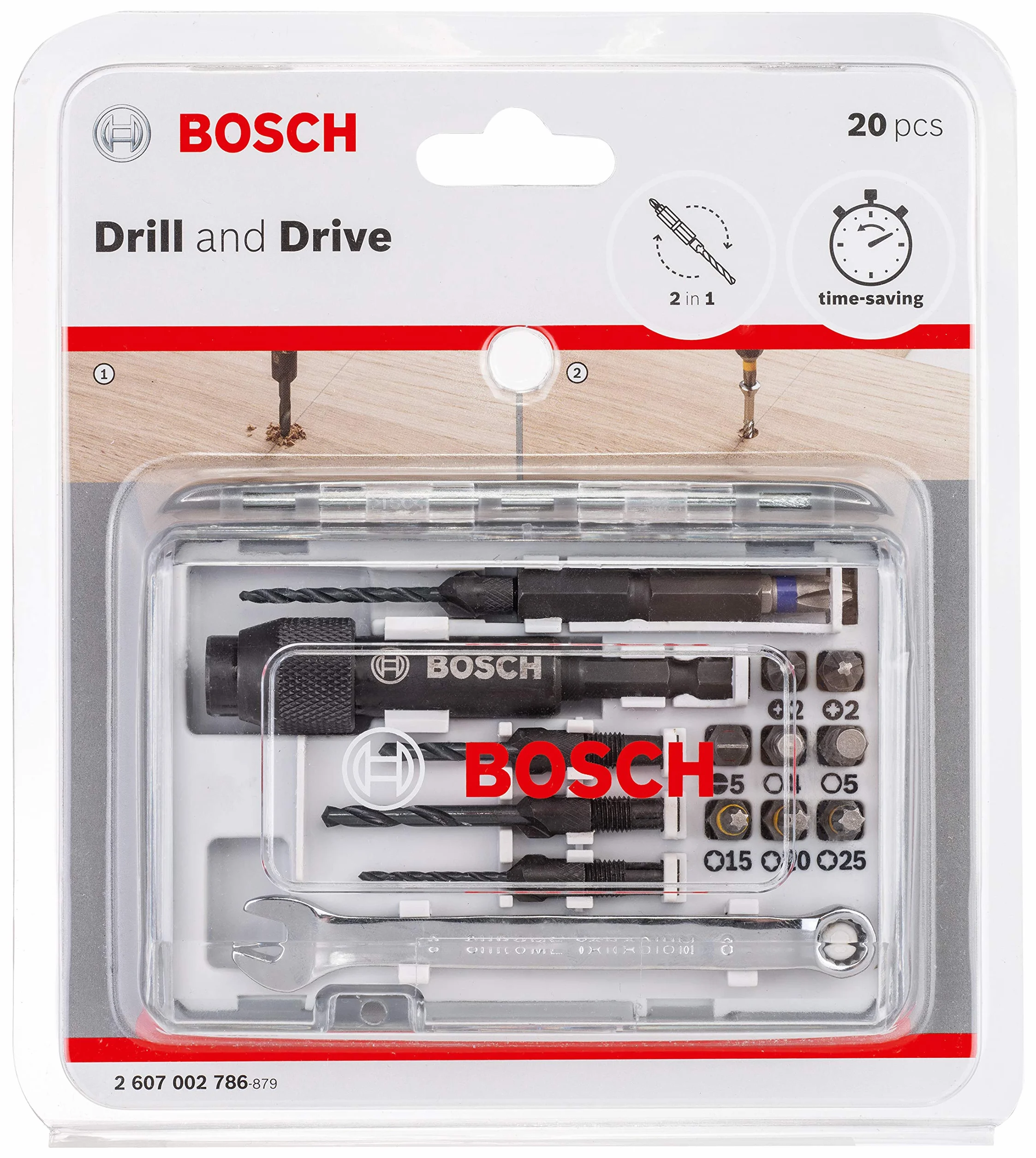 Bosch Professional - Set de Atornillar, 20 Unidades Extra Hard (Accesorios para Atornillado y Taladrado Sencillo)