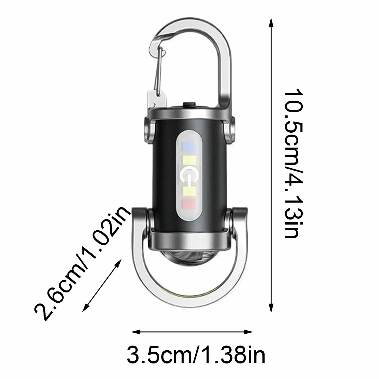 Mini llavero 2 en 1, linterna recargable con luz lateral y cargador de teléfono, linterna portátil pequeña de carga USB, ligera para situaciones de emergencia de camping al aire libre