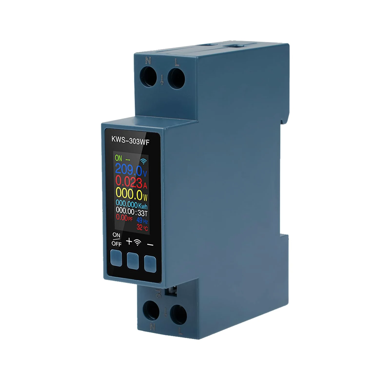 Medidor de consumo electrico wifi 40A contador electrico monofásico inteligente AC85-290V contador de energía digital con protección contra sobrecalentamiento y sobrecorriente KWS-303WF