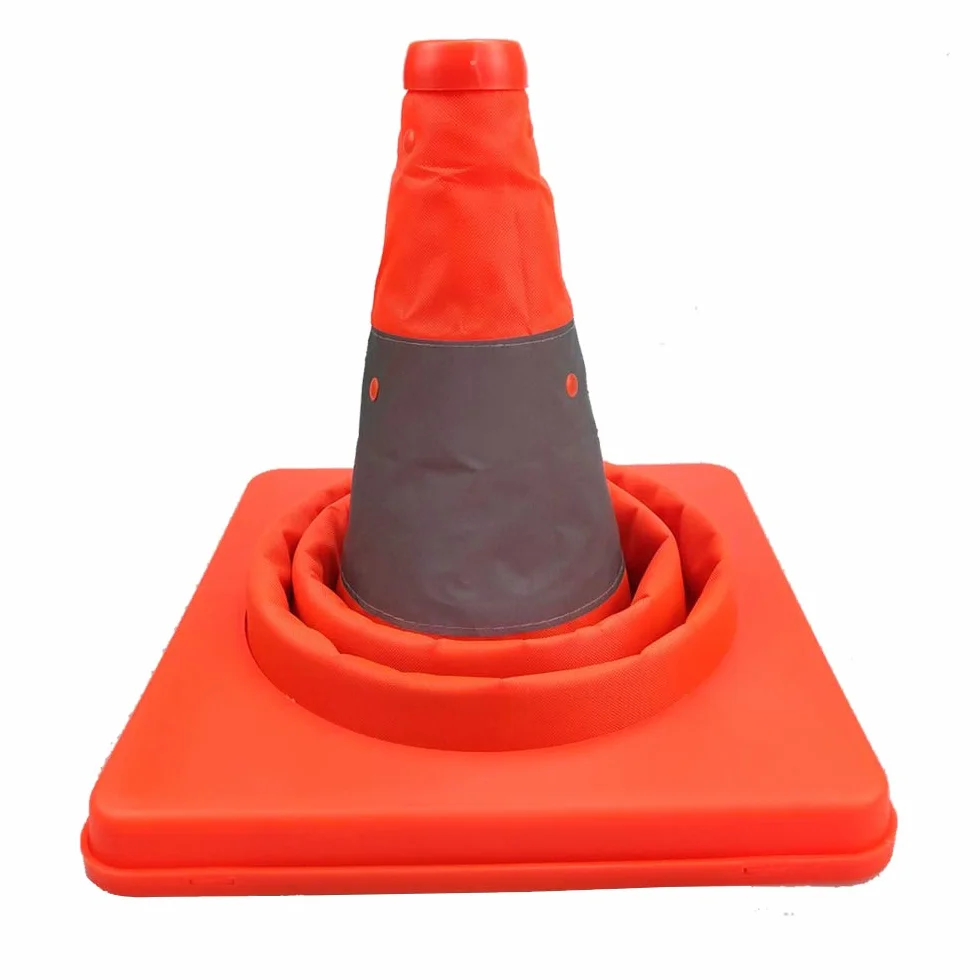 4 Conos de tráfico plegables plegables 40 cm Naranja Cono de seguridad multifuncional