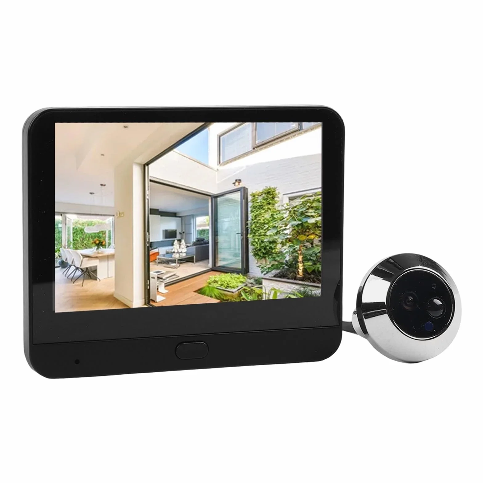Cámara mirilla 1080P con monitor de 4.3 pulgadas, timbre de video 2.4G para aplicación Tuya, movimiento, se adapta a puertas de 35 a 120 mm de grosor