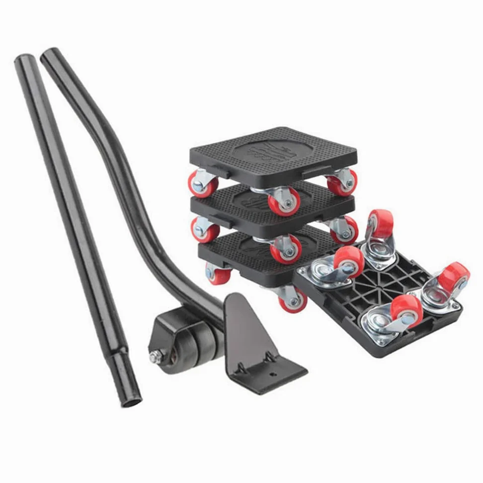 Elevador de Muebles Pesados con Barra de extensión y 4 Patines de Muebles con Ruedas, Capacidad de Carga de 400 kg, Juego de Herramientas para Mover Muebles
