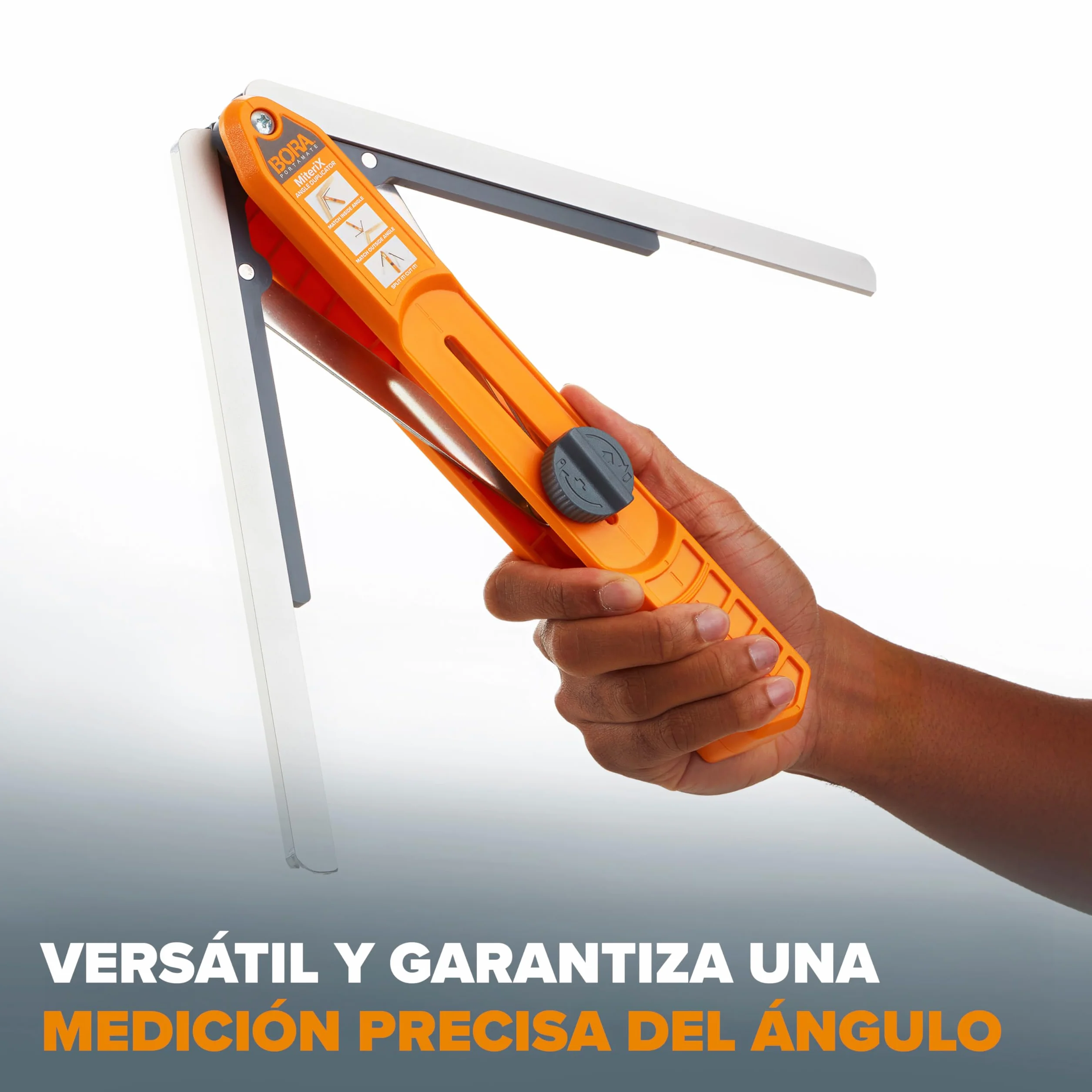 BORA MiteriX Medidor de Ángulos para Cortes de Inglete Precisos, Herramienta de Duplicación de Ángulos, Aluminio