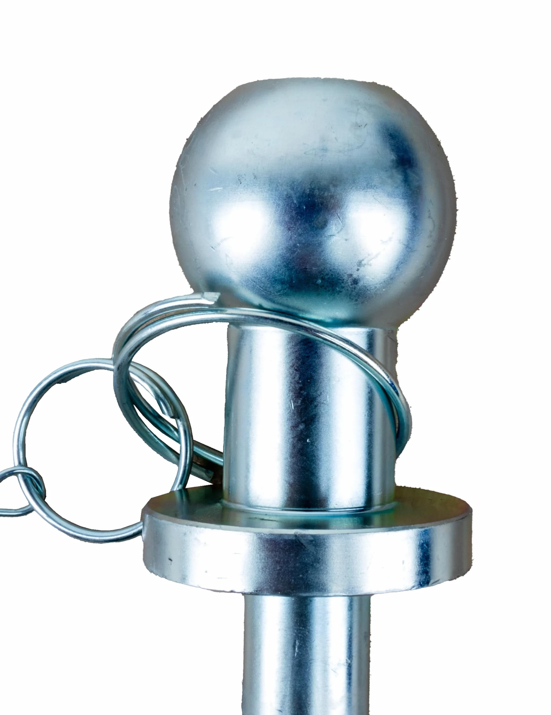 Pasador de remolque Ama Ball con cabeza Ø 50 mm: pasador de bola de remolque roscado de 190 mm, diámetro de cabeza de bola de 50 mm, cuerpo de 22 mm