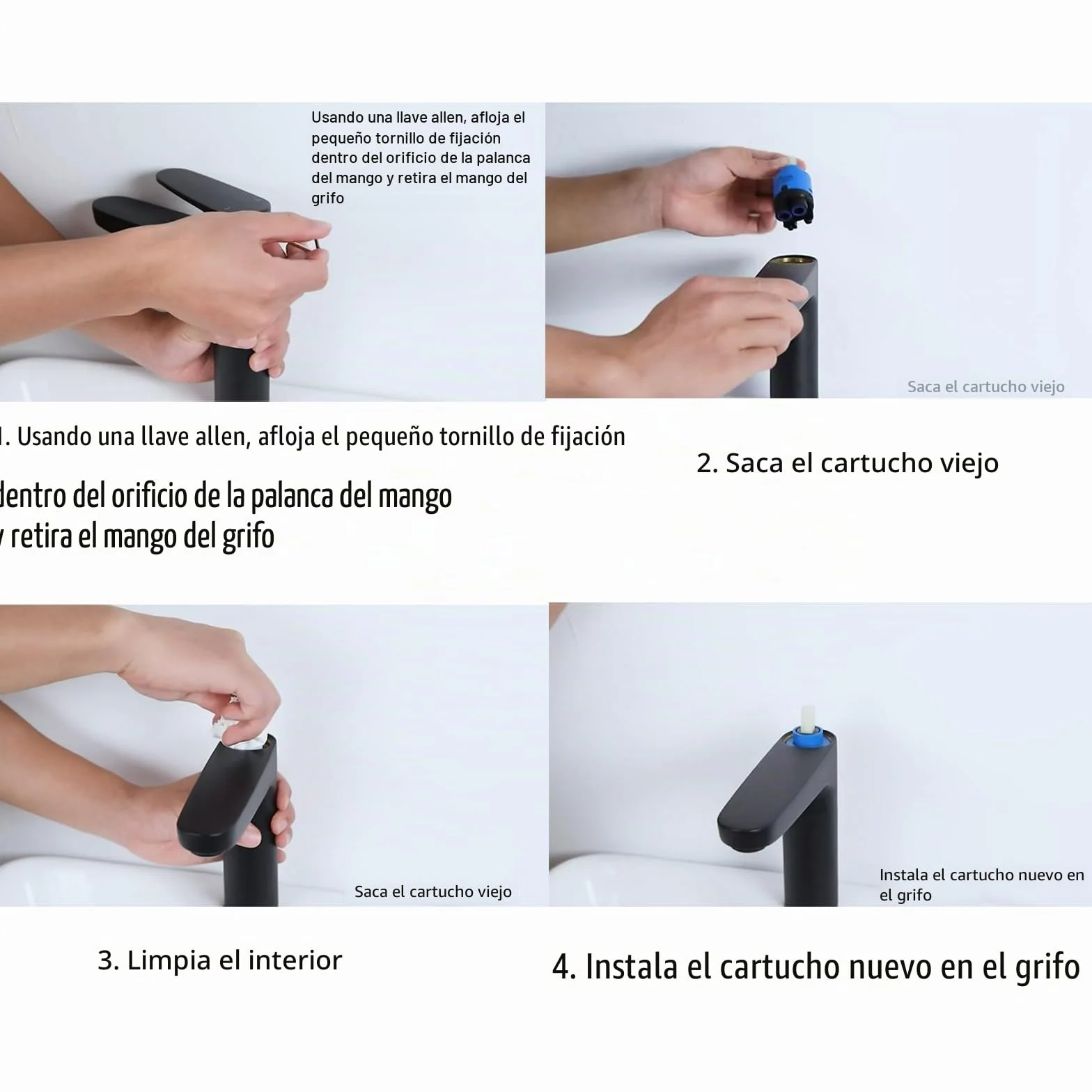 Cartucho Grifo 40mm Cerámica Válvula Mezcladora Repuesto Cocina