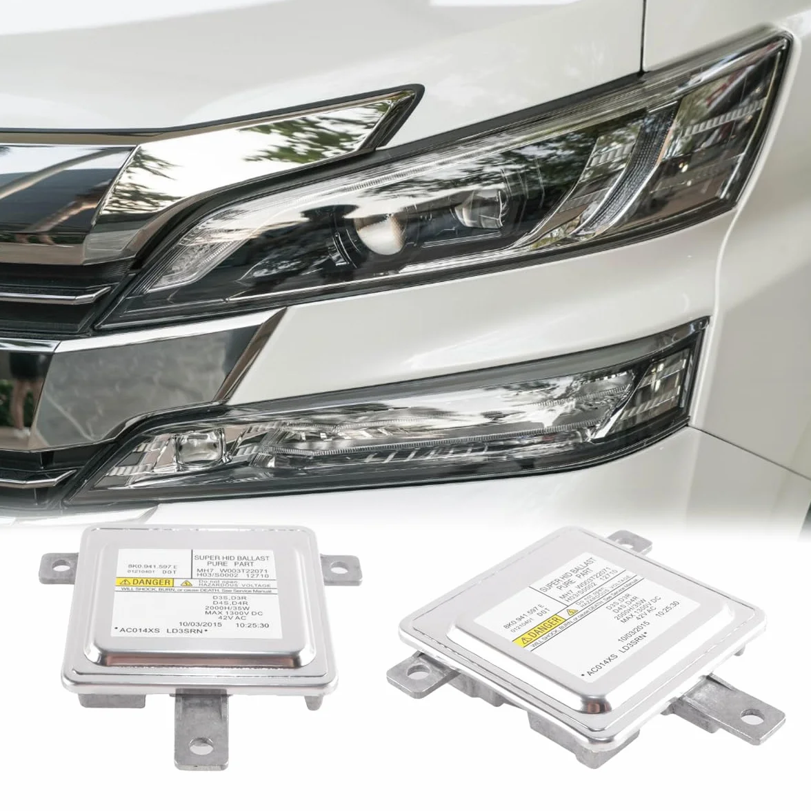 Balasto De Repuesto D3S/D3R D4S/D4R, Unidad De Control De Balasto De Faros De Xenón HID Compatible con Audi VW 8K0941597E W003T22071 (inalámbrico)