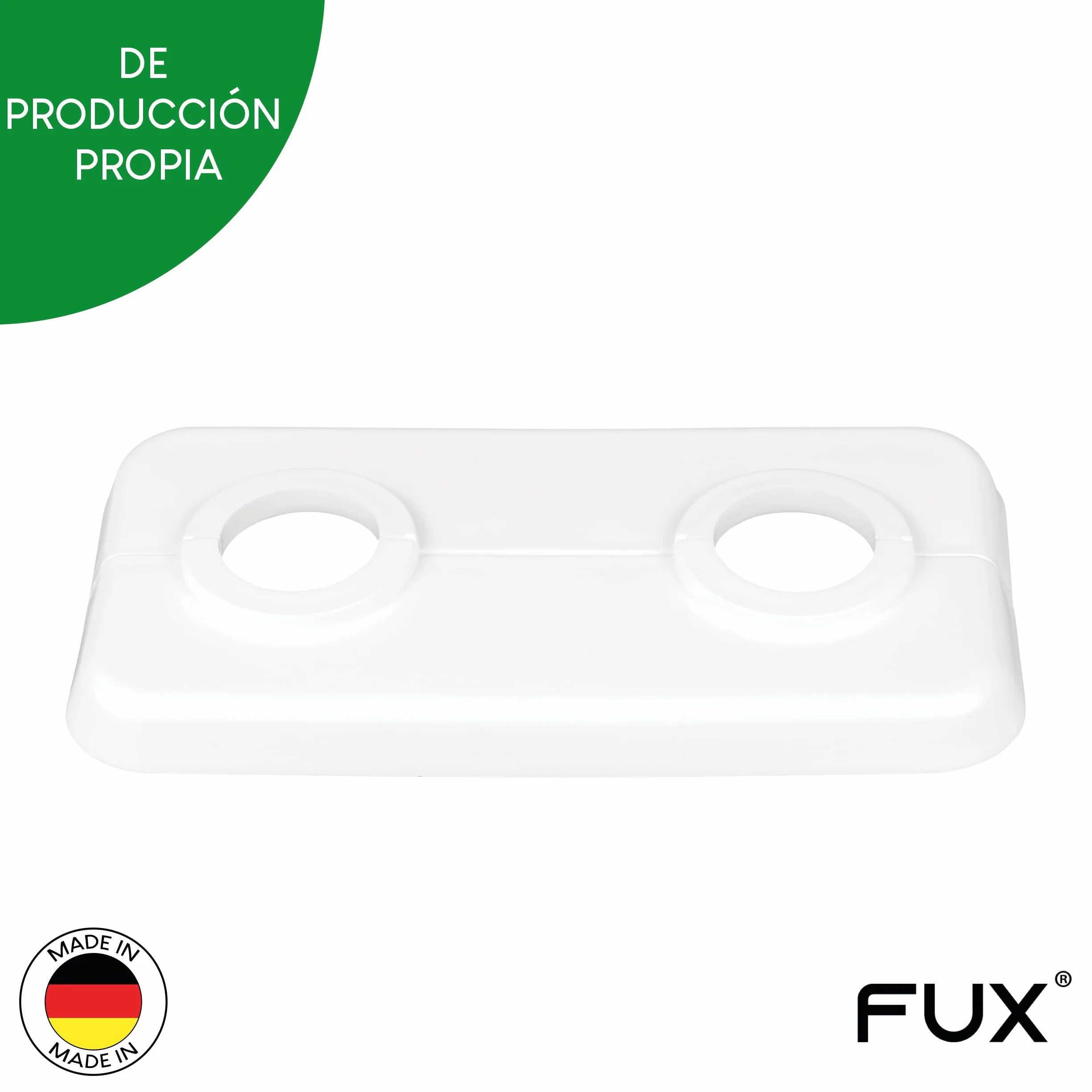 10 Piezas de rosetas dobles para tuberias de calefaccion, tamaños de 12mm a 21,3mm embellecedor, cubre tubos radiador, tapa, polipropileno blanco (15mm)