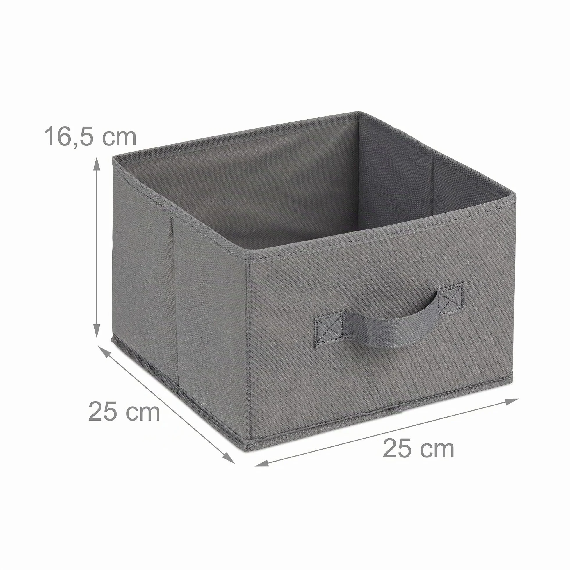 Relaxdays Estantería Baño 3 Cestas Plegables Almacenaje Repisa Pequeña 65x28x25,5 cm Gris