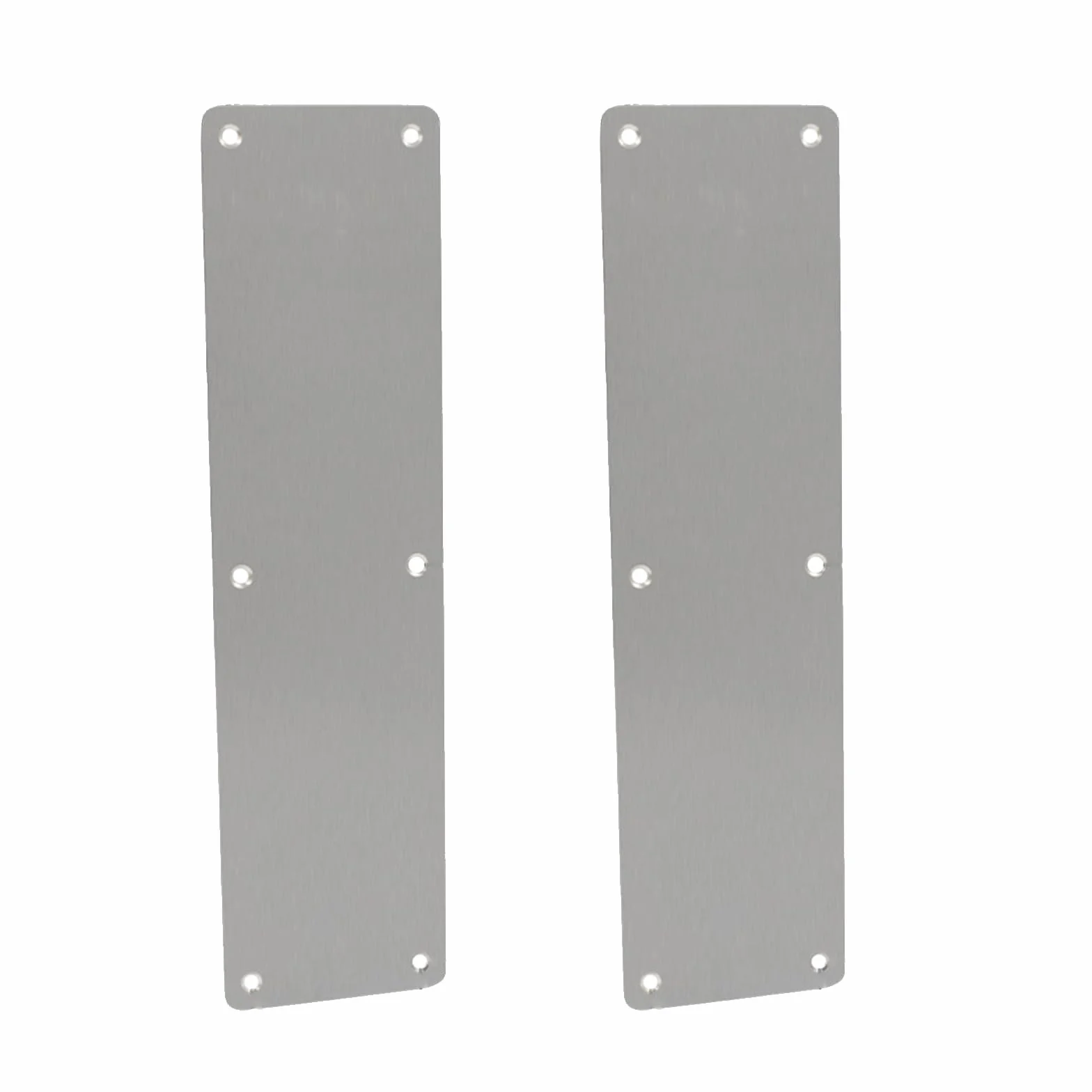 Placa de empuje para puerta con tornillo, placa de dedo para puerta de incendios, placa de empuje de 300 x 80 mm, placa de acero inoxidable cepillado, protección de puerta inferior, esquina