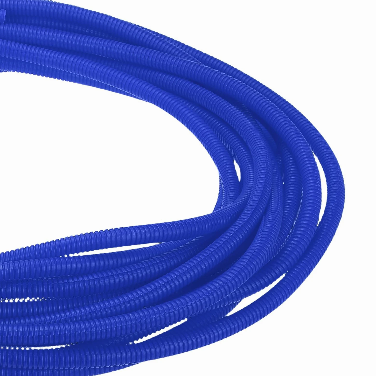 DMiotech 50ft Tubo De Cable Dividido 3/8 Pulgada, Protectores De Cable De Conduit Flexible para Mascotas para Oficina Hogar Jardín, Azul