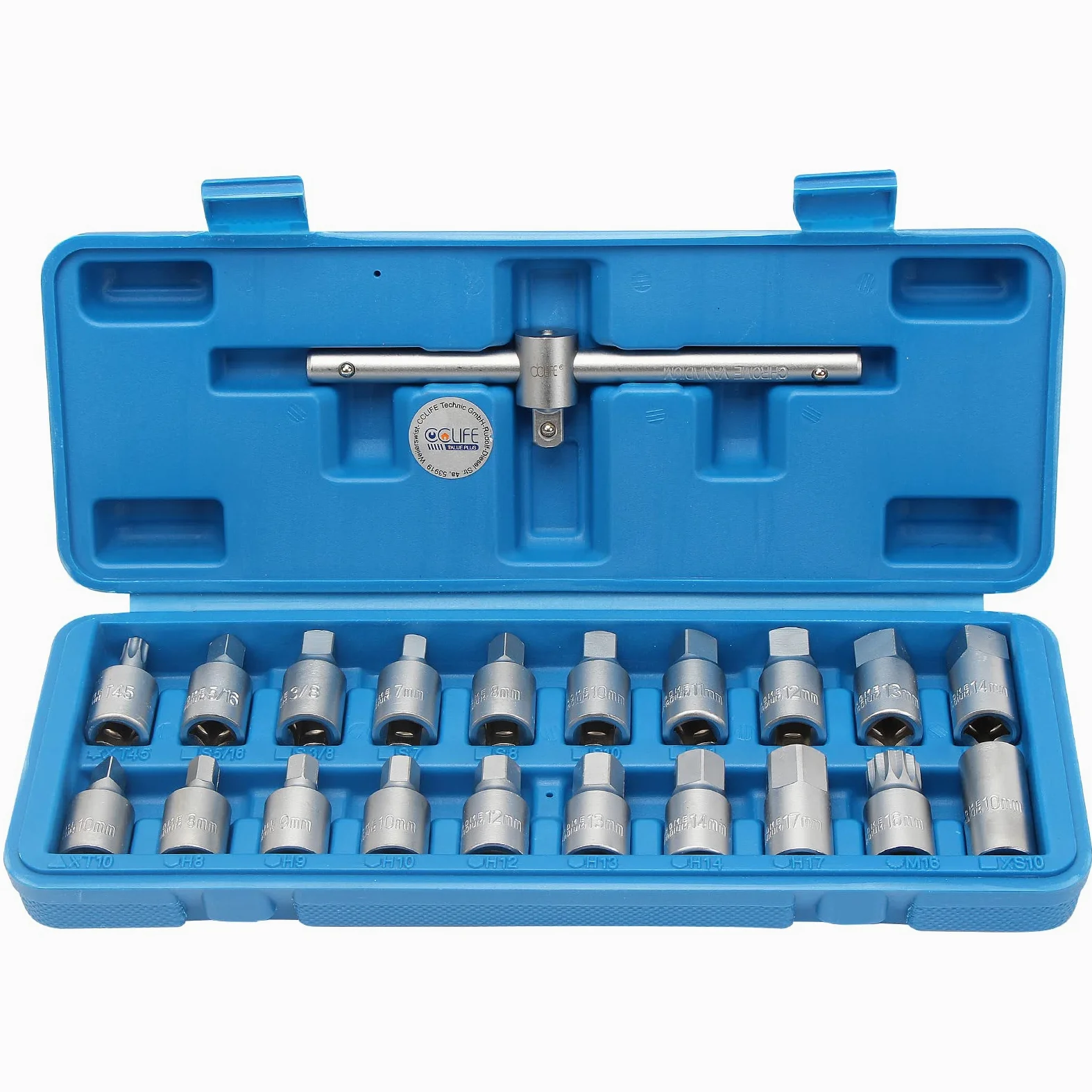 CCLIFE 21pzs Juego de llaves para de Aceite para Tapones Carter