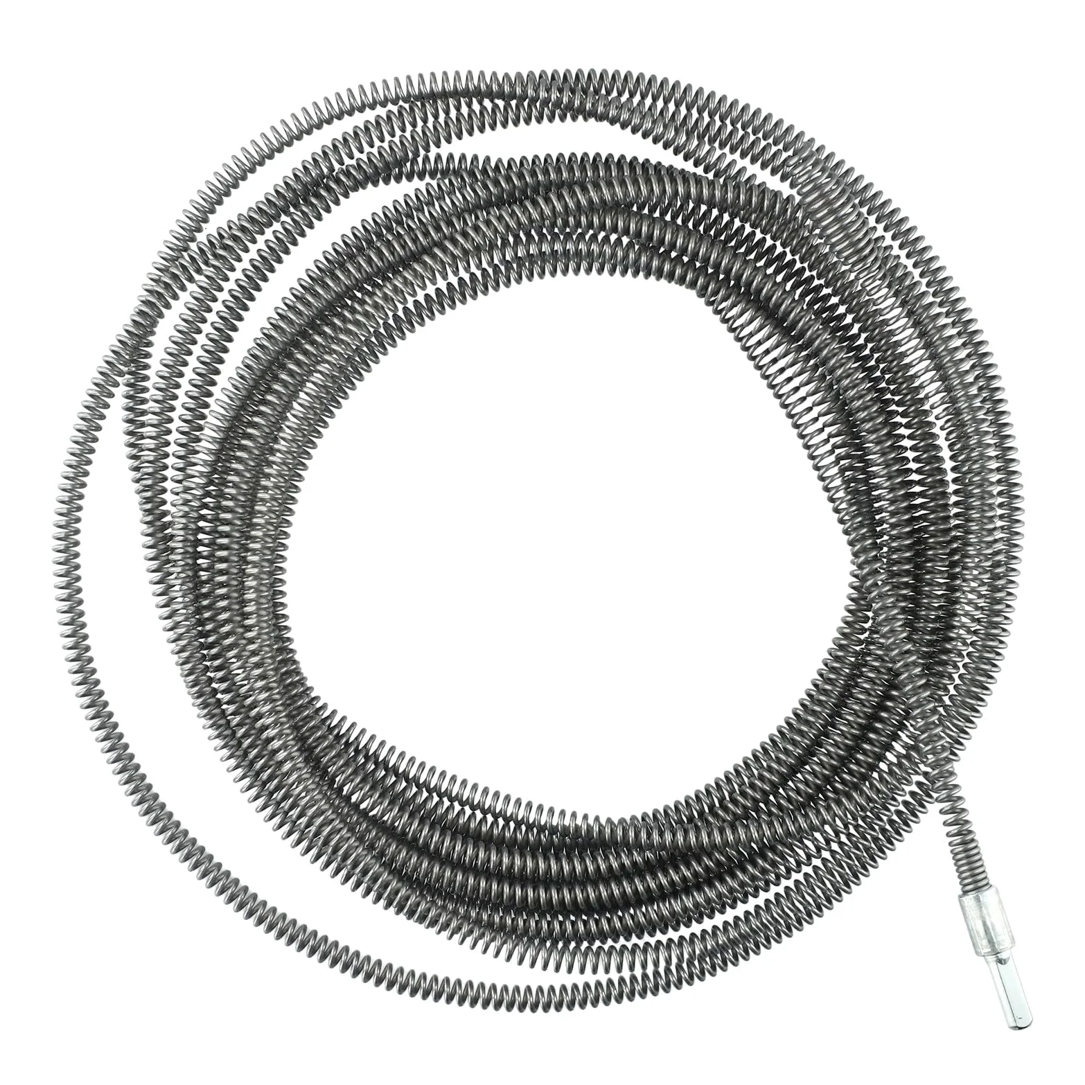 Limpiador de tuberías de drenaje de resorte de 5 metros de longitud para uso de taladro eléctrico para eliminar obstrucciones en desagües de cocina y baño (10 metros)