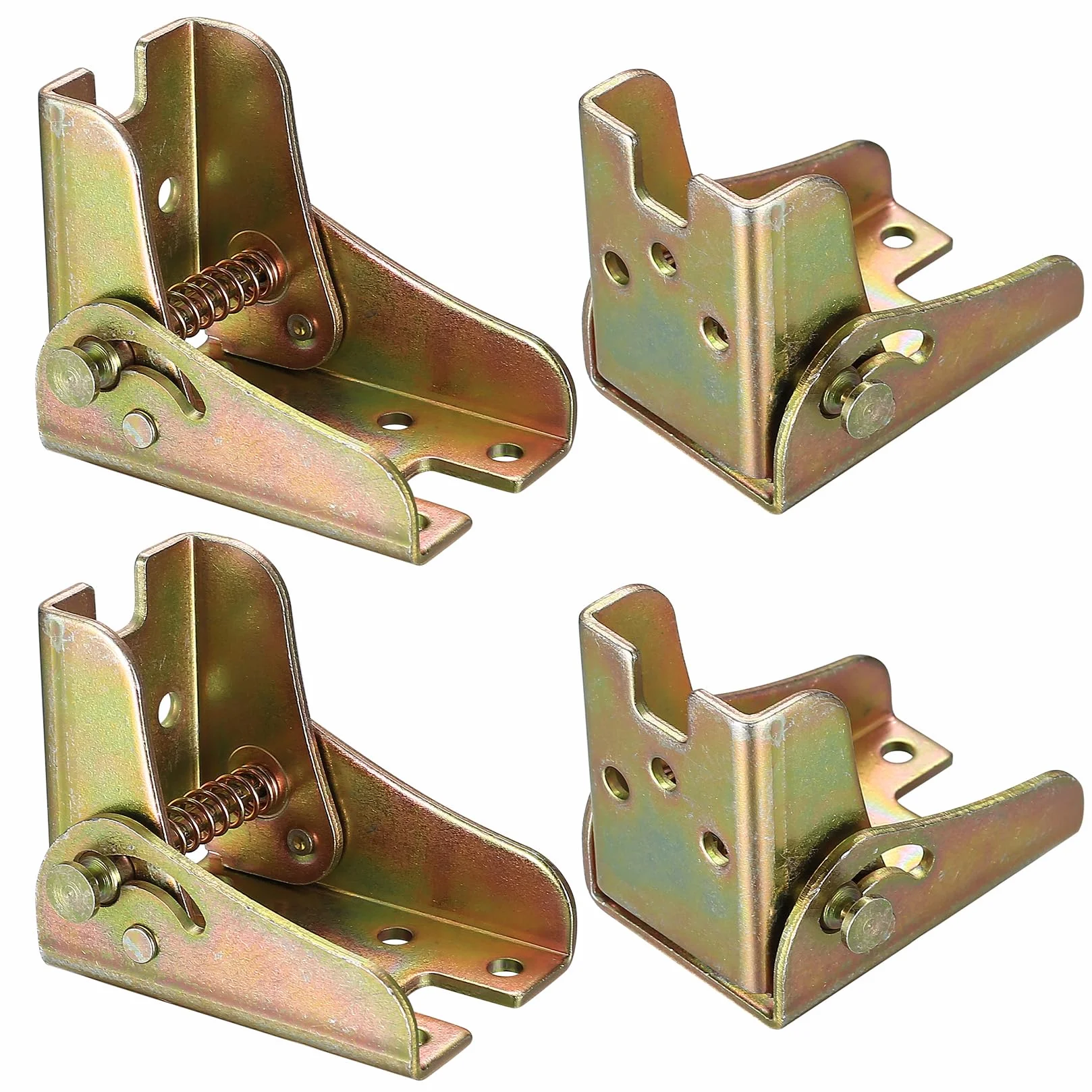4 x Patas de Mesa Plegables con Bloqueo, Articulación de 90 grados con Auto Seguro, Soporte Plegable para Piernas de Mesa, Bisagras Plegables para Placas de Mesa, Cama, Armarios