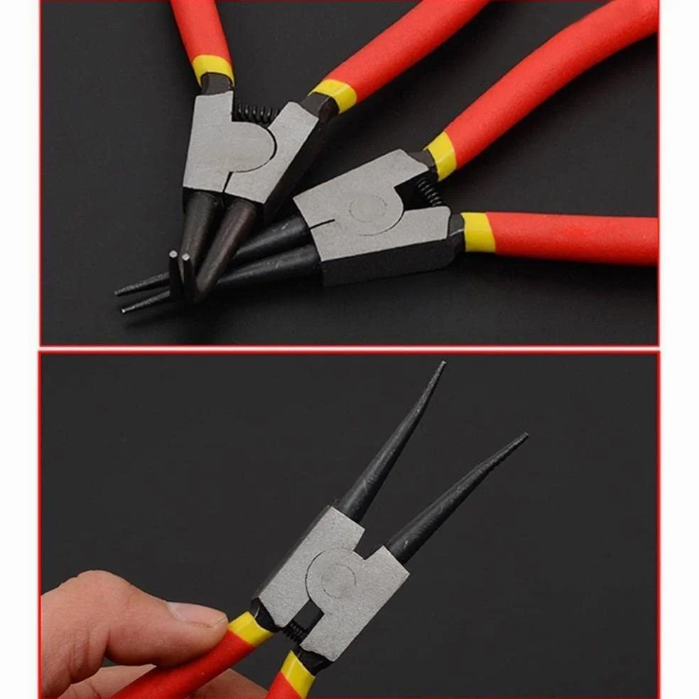 JINGYAN Alicates universales Portable Internal External Pliers Retainer Clip Multifunctional Snap Ring Circlip For Hand Tools