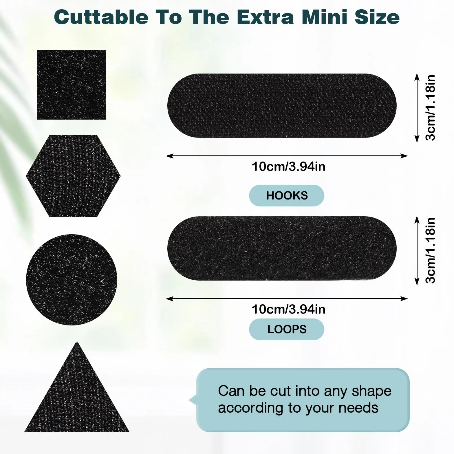 Blendura Adhesivo Doble Cara Fuerte, 10 Pares 10x3cm Adhesivo Doble cara, 10 Hook and 10 Loop, Reutilizable Nylon Doble Cinta Cara Extra Fuerte para Hogar y Oficina