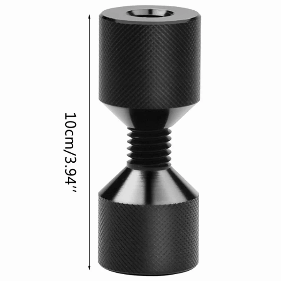 1-1/8 "Pin de alineación de brida de dos orificios 6061 Acabado de óxido negro anodizado de aluminio Construcción ligera