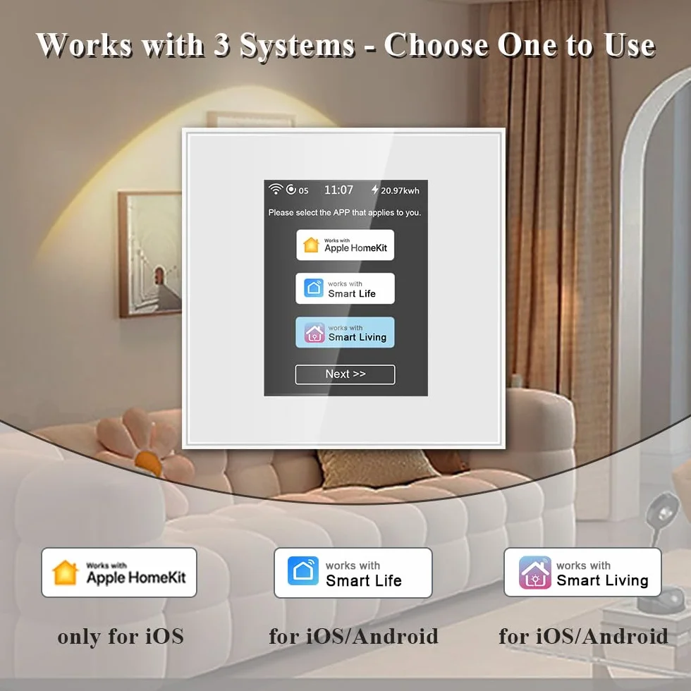 LANBON Interruptor de luz inteligente L8-HS4 de 4 velocidades con aplicación Smart Life/Homekit/Smart Living compatible con Alexa y Google Home, cable neutro requerido, no requiere hub