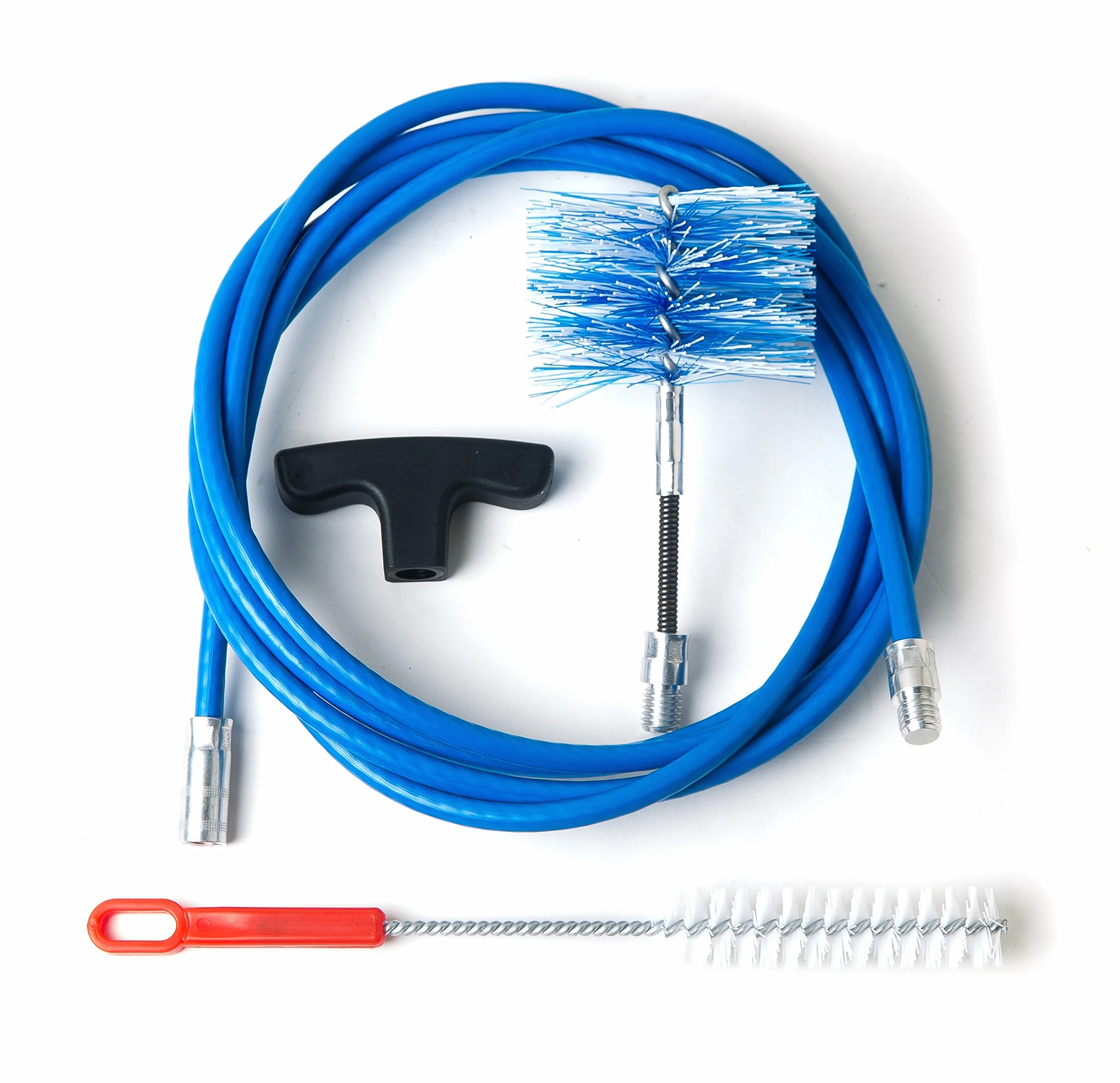 BARETTO FLEX | Kit de limpieza estufa de pellets | Conducto de humos Ø 80 mm | Longitud 3 m | Cepillo articulado | Conector M12