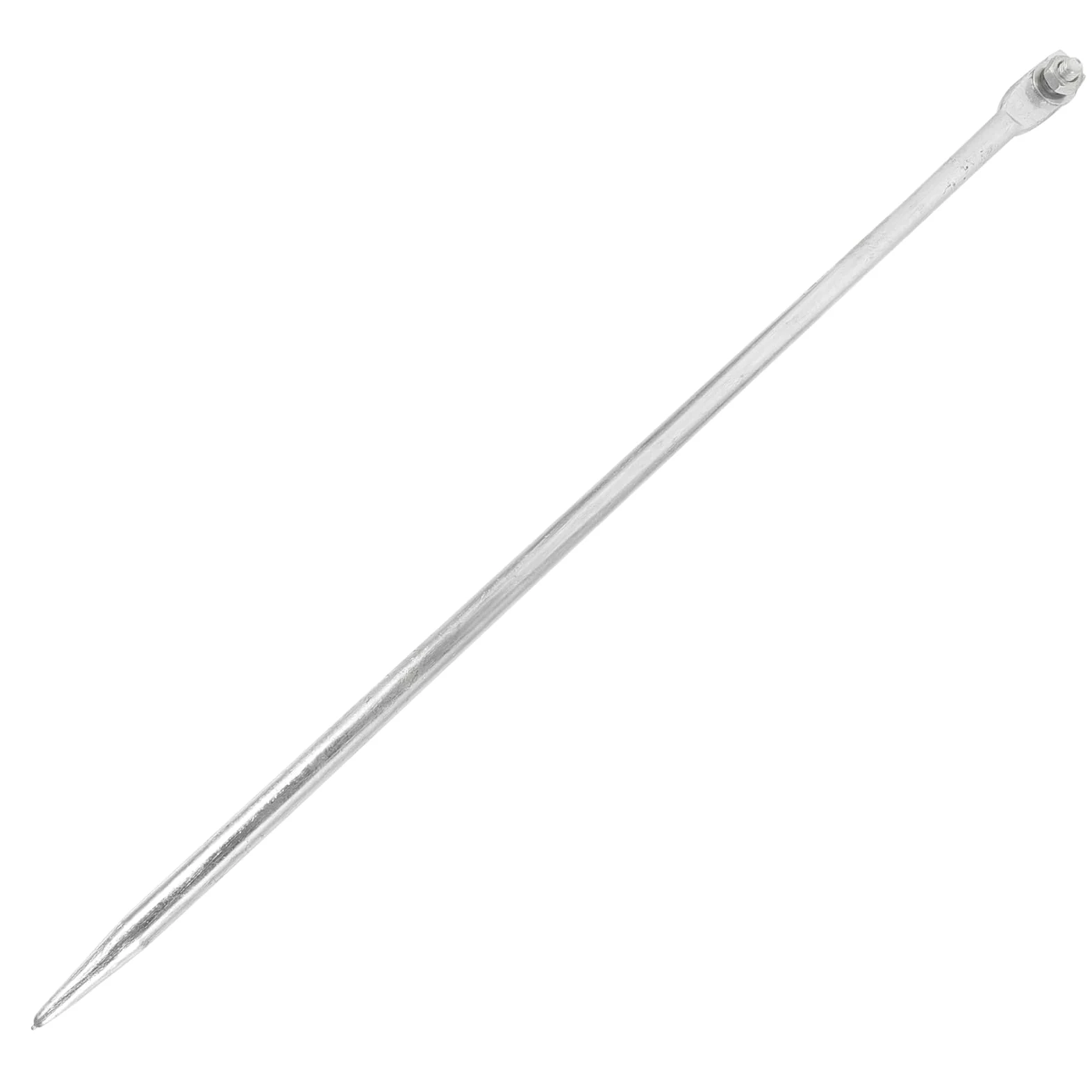 Housoutil Varilla de tierra galvanizada, 50 cm, protección contra rayos, estaca de acero para instalaciones domésticas, de tierra portátil para antena de planta y antena parabólica