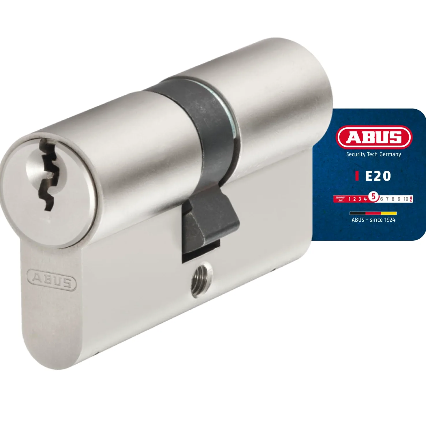 ABUS Cilindro de perfil E20NP 28/28 - cerradura para puertas de casas y viviendas, incluye 3 llaves - nivel de seguridad ABUS 5