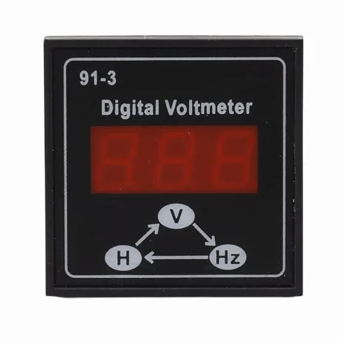 Medidor de Voltaje de Voltios, Mini Voltímetro Digital para Accesorios de Grupo Electrógeno de Gasolina 220V 380V Medidor de Voltaje Trifásico Monofásico
