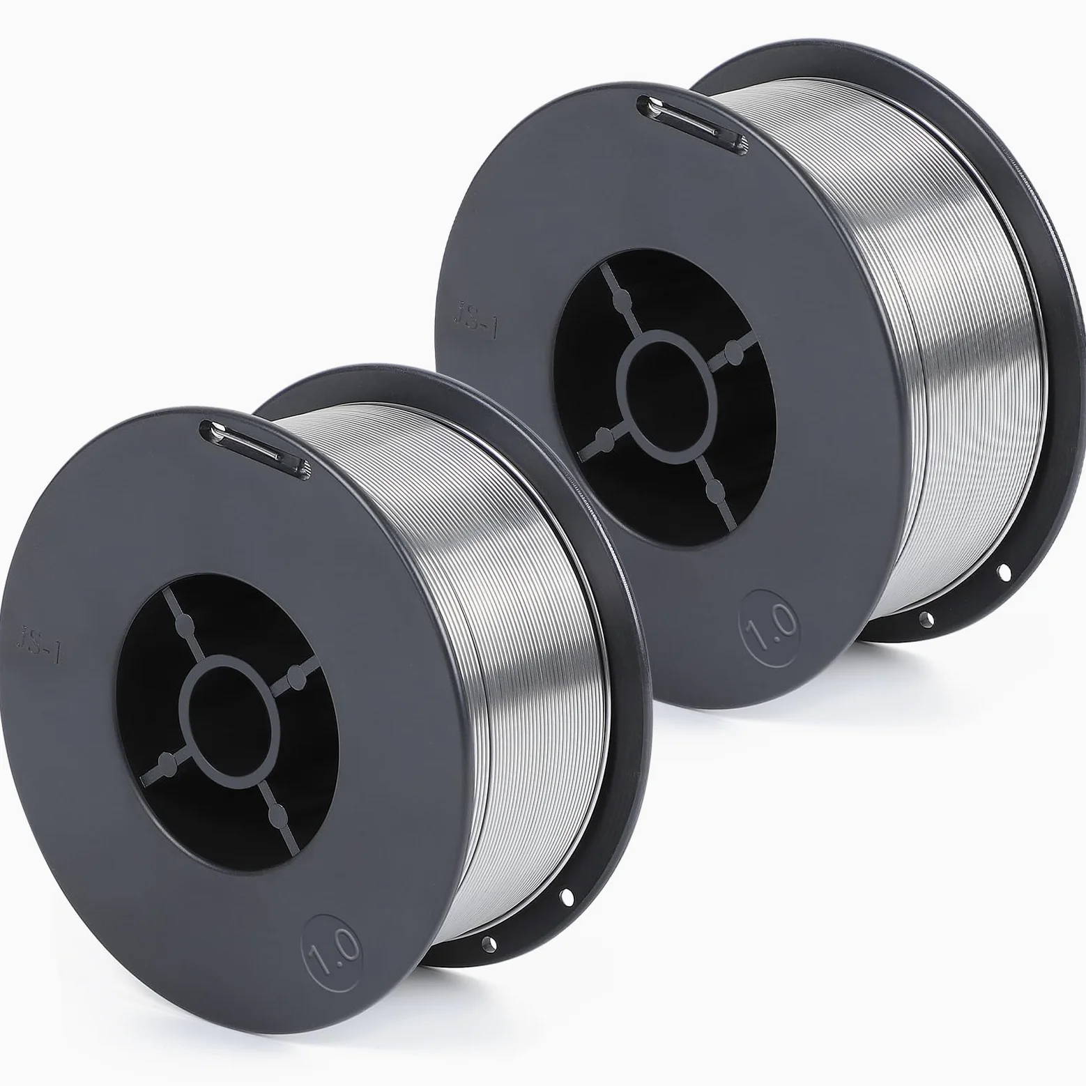 EFUTURETIME 2 x Hilo Soldar sin Gas E71T-GS de 1,0 mm – Alambre de Soldadura D100, Autoprotegido, para Equipos de Soldadura MIG/MAG (peso neto: 0,9 kg)