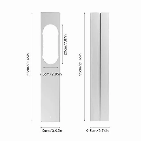 Placa de Sellado Telescópica, Ventana Ajustable para Aire Acondicionado Móvil Universal, Deflector de Férula, Kit de Instalación Rápida, 2 uds, for uso en hogar, oficina, cuarto frío, terraza o balcón