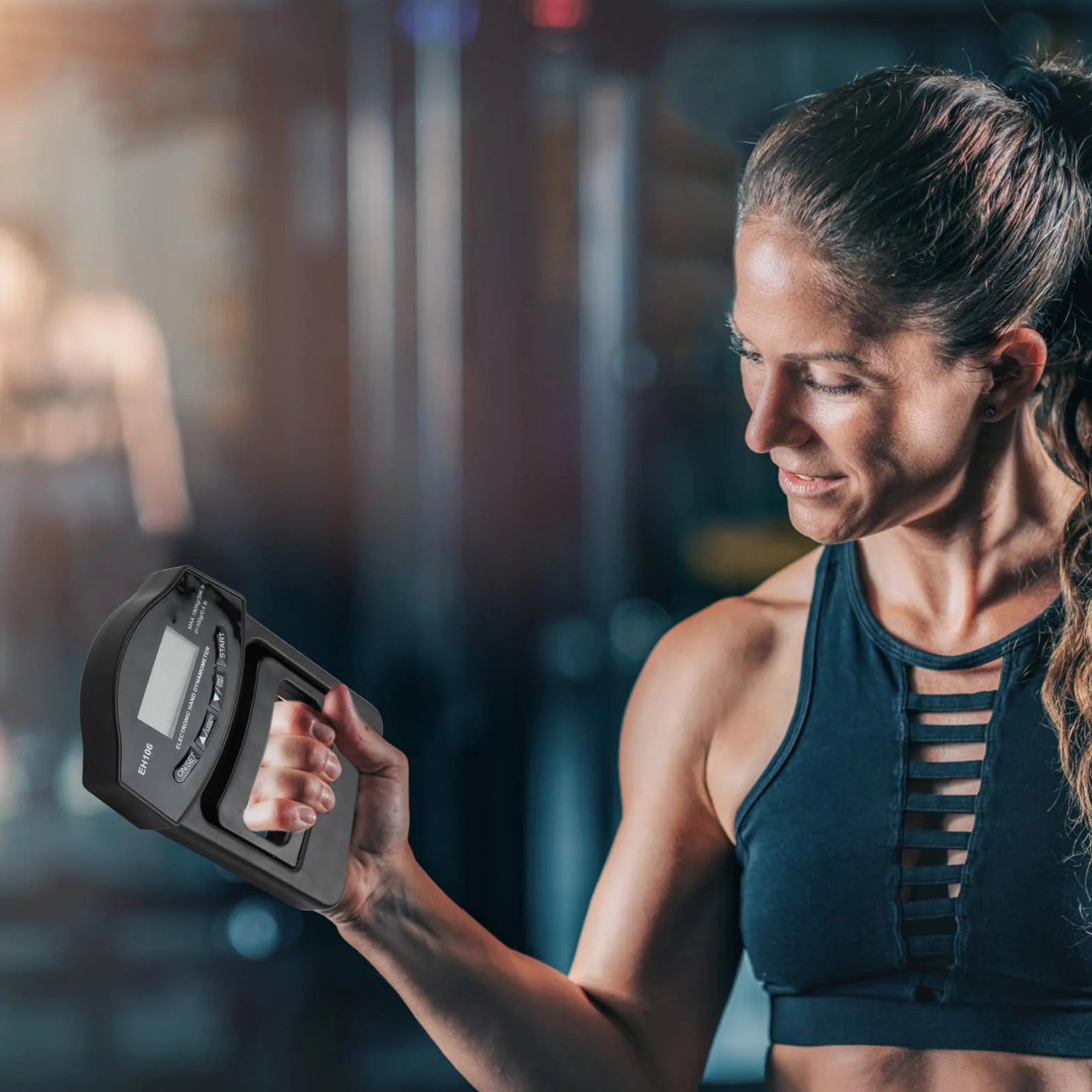 Dinamometro de Digital Dinamómetro de Mano Probador de Fuerza de Agarre para Deportes, Fitness