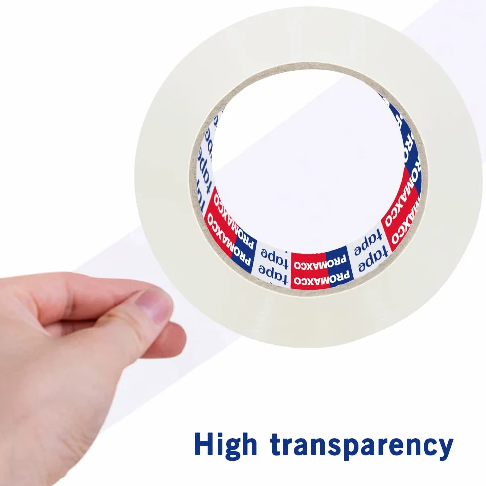 Cinta de embalar de alta resistencia, 6 rollos, total 432Y, transparente, 2.7 mil, verdadero 2 pulgadas x 60 yardas, ultra fuerte, recambio para embalaje y envío