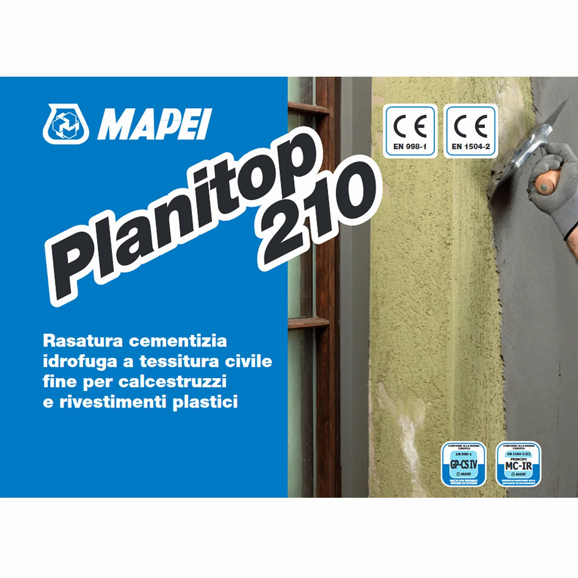 Mapei Planitop 210 Gris bolsas de 25 kg Afeitado cemento hidrofugado | de tejido civil fino para hormigón y revestimientos plásticos