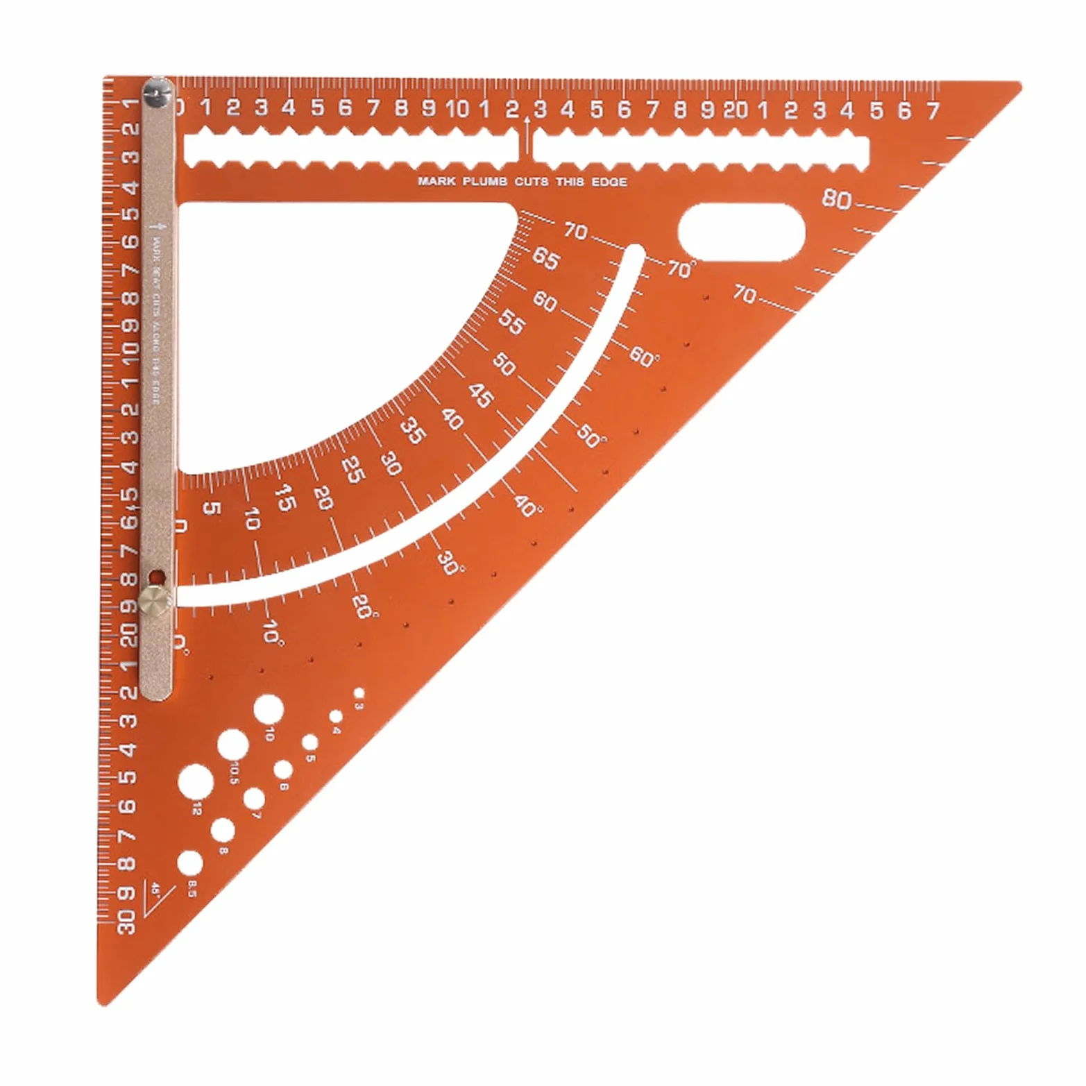 Escuadra De Carpintero | Regla Triangular de Aluminio Ergonomica para Carpinteria | Escuadra De Carpintero Con Transportador De Ángulos | Para Profesionales Y Aficionados
