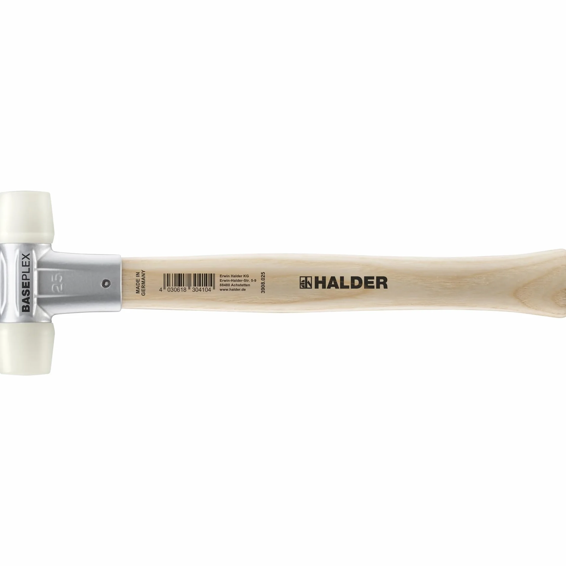 Halder erwin kg - Baseplex l, 270 mm de martillo-d 230 mm blanco, 25 g de nylon suave