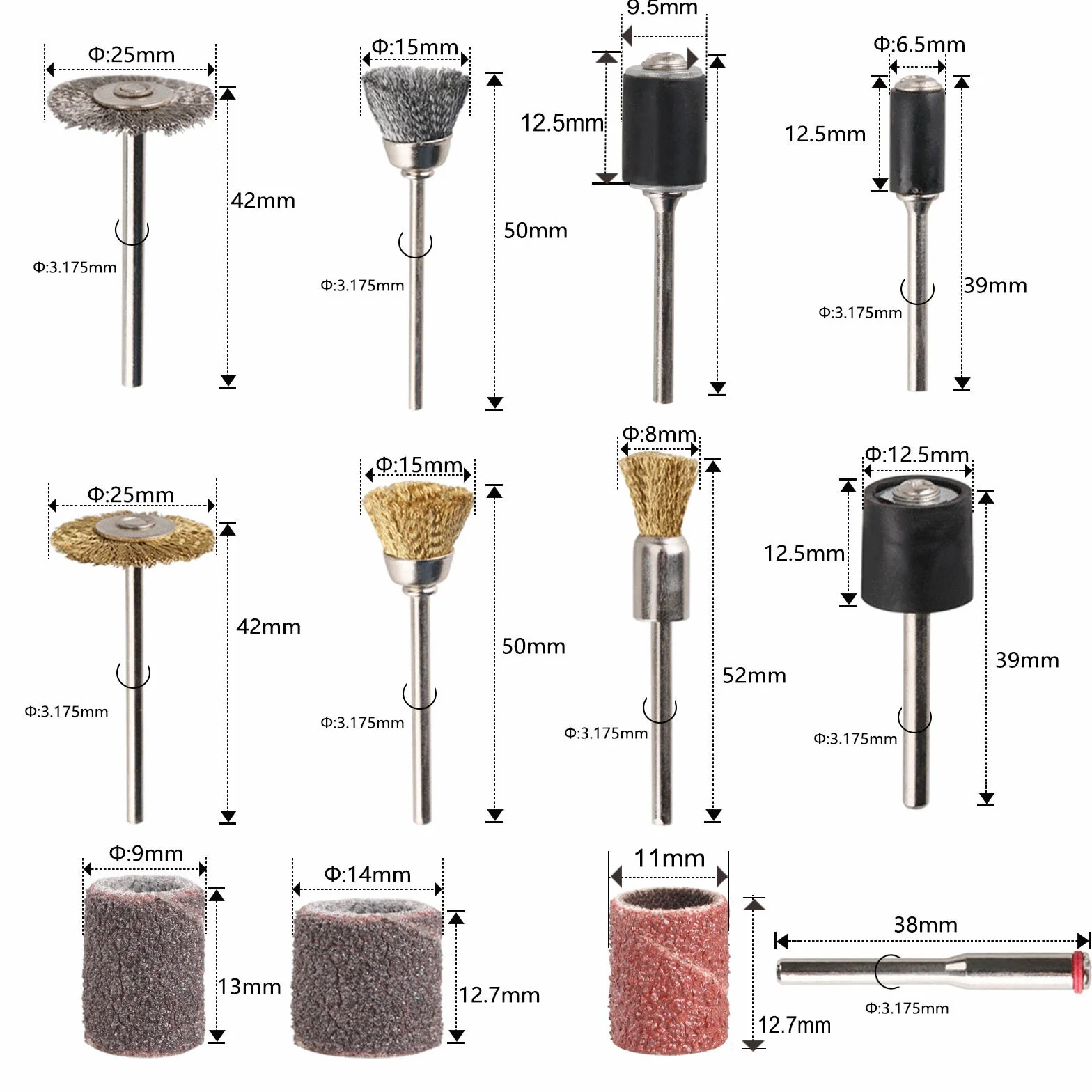 ZFE 217 piezas, juego de accesorios para Dremel Proxxon y multiherramienta para modelar Super para Dremel, Proxxon, herramienta multifunción con mango de 3 mm