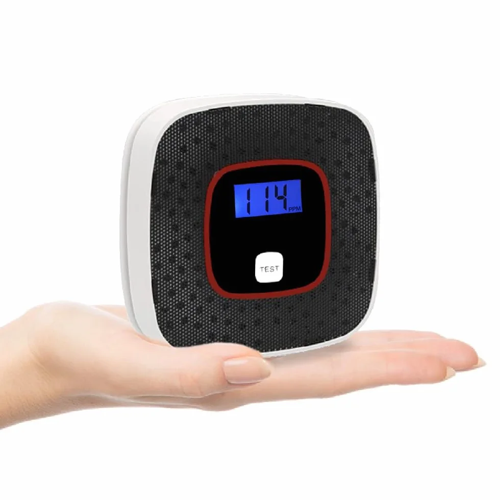 OBEST Detector de monóxido de Carbono, con Pantalla Digital, Tipo Pared, instalación Simple, Suministros de prevención de desastres, Productos de Almacenamiento de prevención de desastres