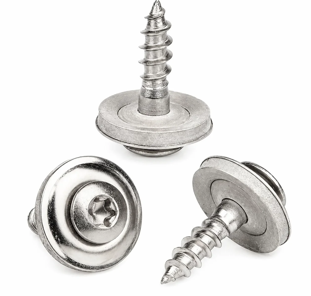 Tornillos Spengler TORX Cabeza Lenticular | Acero Inoxidable A2 (AISI 304) | Arandela de Sellado EPDM | Para Chapa Ondulada, Policarbonato y Cubiertas ligeras | 100 Unidades (4,5 x 80 mm)