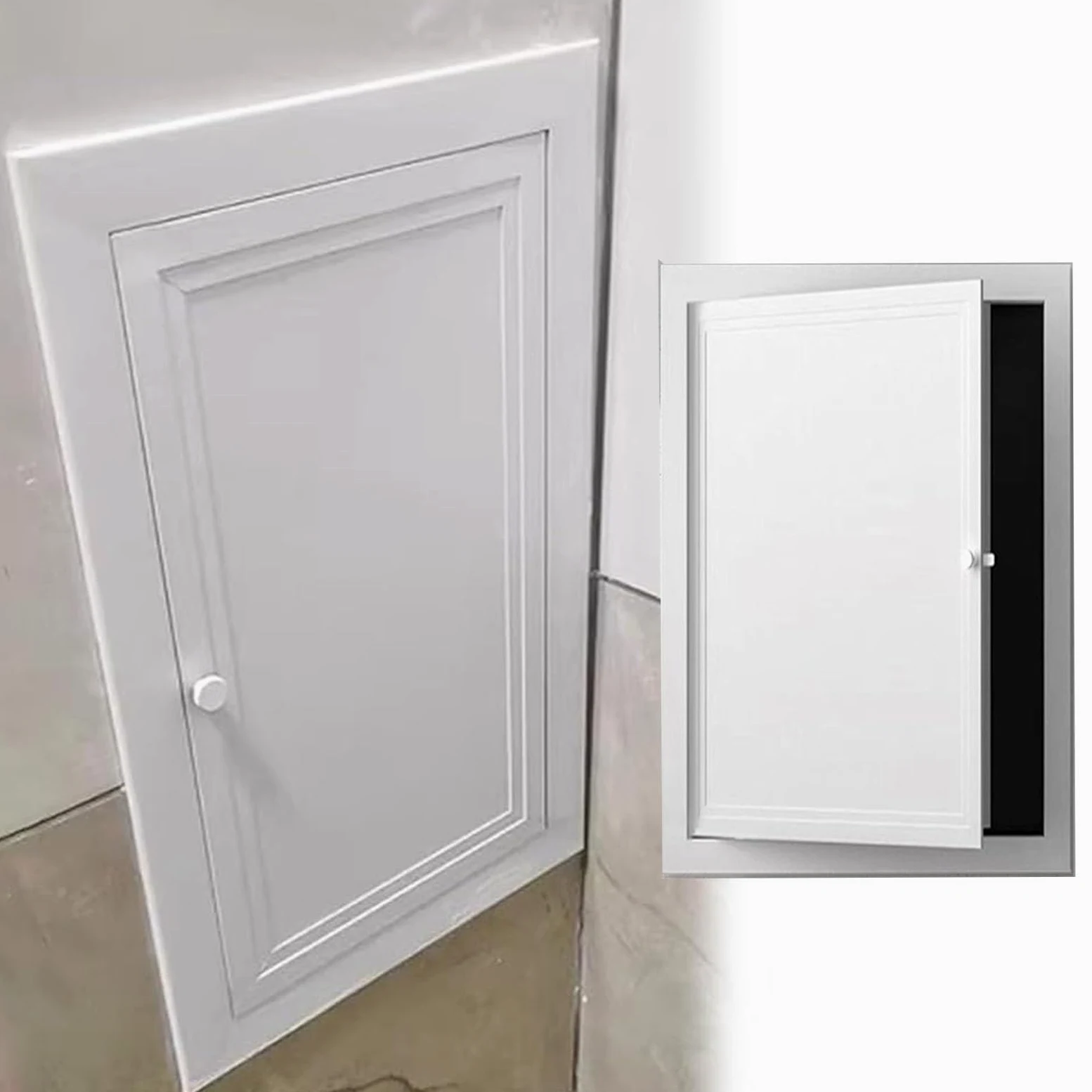 WDJBPSH Trampilla Pladur Puerta de Acceso Metálica Impermeable para Ducha Baño, Trampa al RAS para Tabiquería Seca con Cierre Giratorio(12x20in/300x500mm)