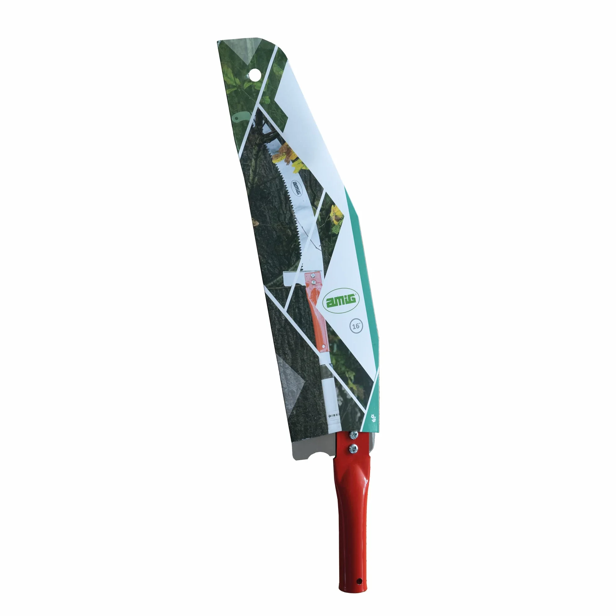 Amig Serrucho de Poda en Altura 410 mm Acero Mango Tubular para Pértigas Ø25 mm Sierra de Mano Cortar Ramas Troncos Altos